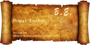 Bugyi Eszter névjegykártya