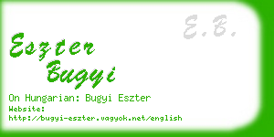 eszter bugyi business card